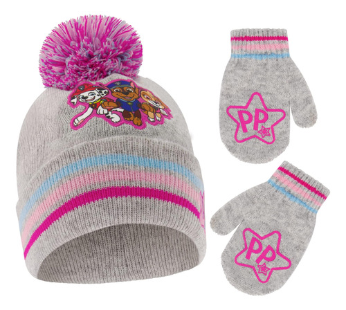 Conjunto De Gorro Y Guantes De Invierno Nickelodeon Para Niñ