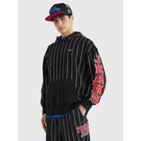 Polerón Hoodie Pinstripe  Hombre Tommy Jeans Negro