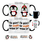 Mugs Mágico Pareja Duo Tazas Navidad Pinguinos Amor Novios