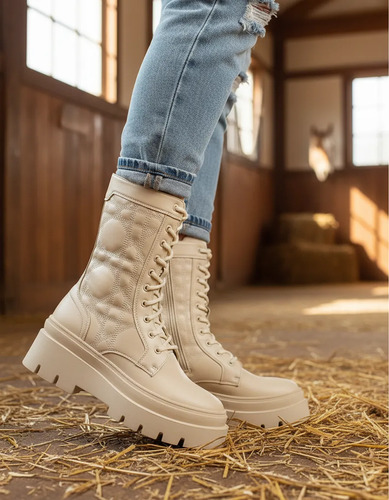 Bota 3\u002F4 Dama Goodyear Militar 1227786 | Envío gratis
