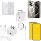 Kit: Pila Magsafe+cargador 35w+funda Mg+cargador Mg+earpods