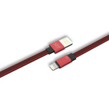 Cable 1 Metro Usb A Lightning Carga Ultra Rápida Stf Color Rojo