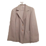 Saco Blazer Ted Bodin Mujer Beige/nude Talle 50 Manga Larga