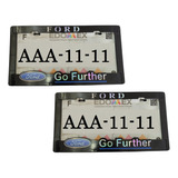 Porta Placa Ford Go Further Tornasol Par Tipo Marco