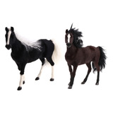 2x Brinquedo De Pelúcia De Cavalo Realista, Figura