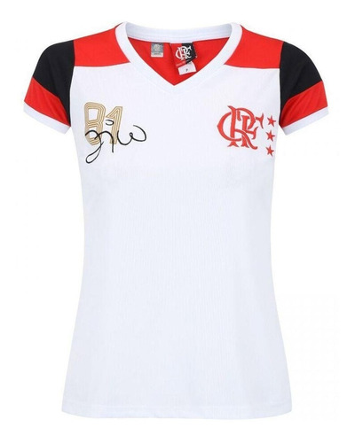Camisa Flamengo Feminina Retro Baby Look Mundial/81 Zico #10