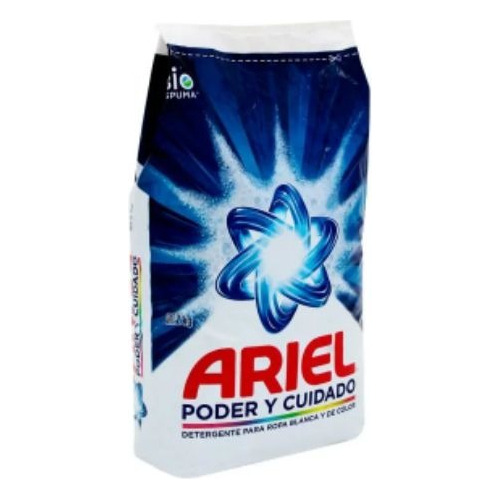 Ariel Jabón En Polvo Poder Y Cuidado De 2 Kg (pack 2 Pzs) 