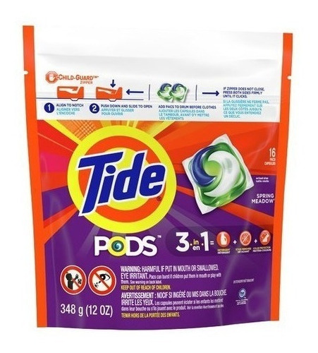 Tide Pods Detergente Para Ropa En Cápsulas X 16 Unidades