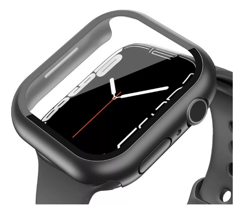 Protector Carcasa Negra Para Apple Watch Acrílico Vidrio 