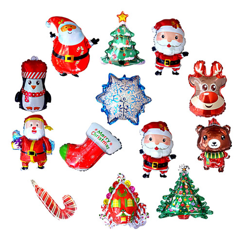 Set Pack Globos 35cm Navidad 13u