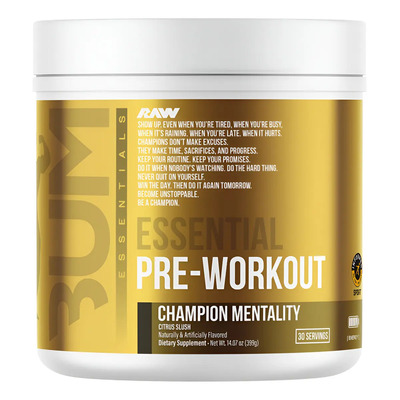 Raw Cbum Essential Pre-workout 30 Servicios Sabor Champion Mentality | Meses sin interés