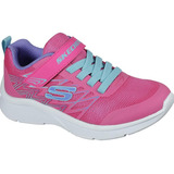 Tenis Skechers Bold Delight 302468l/htpk Rosa Azul Blanco 