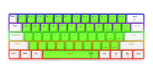 Teclado T-dagger T-tgk321-gw-br Arena Green/white Sw Brown *