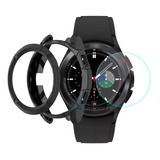 Capa + Moldura + Pelicula Para Galaxy Watch 4 Classic 42mm