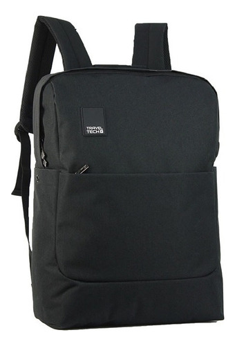 Mochila Ejecutiva Porta Notebook Travel Tech Acolchada Color Negro