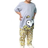 Pijama Niña Pantalón Y Playera Manga Corta Infantil Snoopy