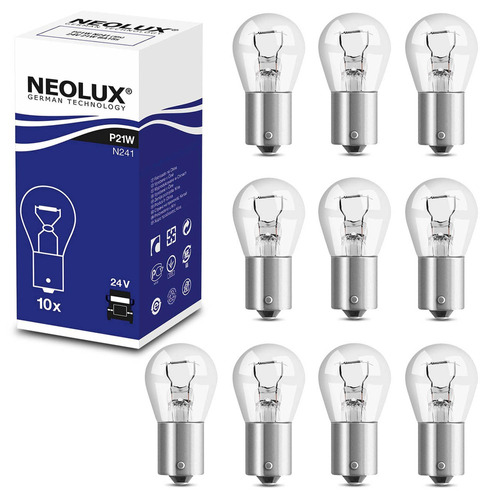 Kit 10 Lâmpadas Halógenas Neolux Standard P21w 3200k 21w 24v