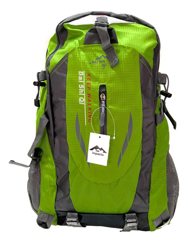 Mochila Deportiva Impacto Moch11 Color Verde Diseño Lisa 40l