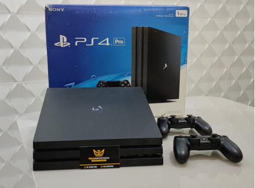 Sony Playstation 4 Pro 1tb Standard + 2 Controles + 3 Jogos