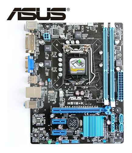 Placa Mãe Asus H61m-k H61 Lga 1155 3ª/2ª Geração (defeito)