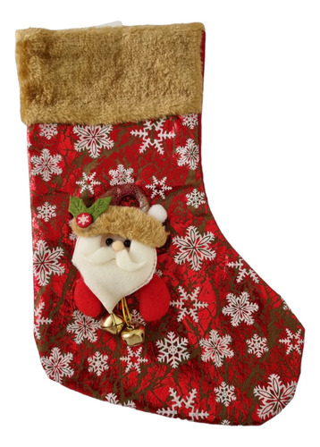 Bota Colgante Calcetines De Navidad Monito Pascuero 30x20cm