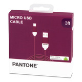 Cable De Datos Micro Usb 1 Mt Pantone High Speed Morado