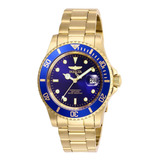 Reloj Invicta 26974 Dorado Hombre Correa Oro Bisel Azul/oro Fondo Azul