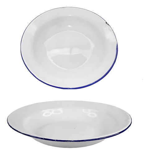 Plato Sopa Hondo Vintage Blanco 22cm Set X6 Oferta