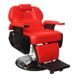 Sillon Silla Barbero Barberia Peluqueria Estetica Gran Shopping Hidráulico Color Rojo Tipo De Respaldo Reclinable