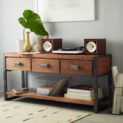 Recibidor Estilo Industrial, Credenza, Mesa Auxiliar