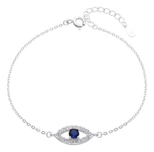 Pulsera Plata 925 Ojo Turco Mujer Regalo Cubic Mujer