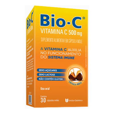 Vitamina C Bio-c 500mg 30 Cápsulas Moles Sem Sabor