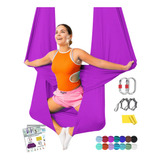 Kit De Hamaca De Yoga Aerea De 5.5 Yardas, Sedas Aereas, Col