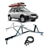 Rack Teto Escada Mobi Kwid Onix Gol Corsa Uno + 1 Trava Seg