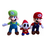 Peluches En Set De Mario Bros, Luigi Y Fantasma De 3 Piezas