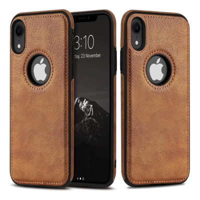 Funda Para iPhone XR Diseño Exclusivo Piel De Lujo Para Egocios Antideslizante Y Resistente A Los Arañazos Marrón