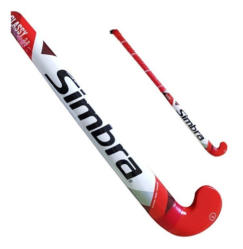 Palo Hockey Simbra Glassy Pipa Fibra 34 Al 38 Tyttennis Color 38 - Blanco C/rojo