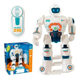 Robô Zig Educativo Infantil Brinquedo Anda Dança Ensina Inglês 25 Funções Top ! Cor Branco