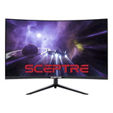 Cetro Monitor Curvo De 27 Pulgadas Qhd Para Juegos 2560x1440 Color Gunmetal Black