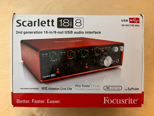 Interfaz De Audio Focusrite Scarlett 18i8 100v/240v 2.ª  Gen
