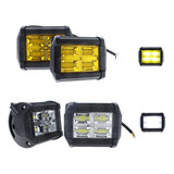 Par Faros 24 Led Chip Cob Plasma Dually 4 Paneles Auto Moto