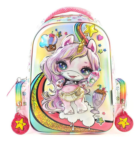 Mochila Espalda 12 Wab 91362 Poopsie 3d Fashion Educando Color Rosa