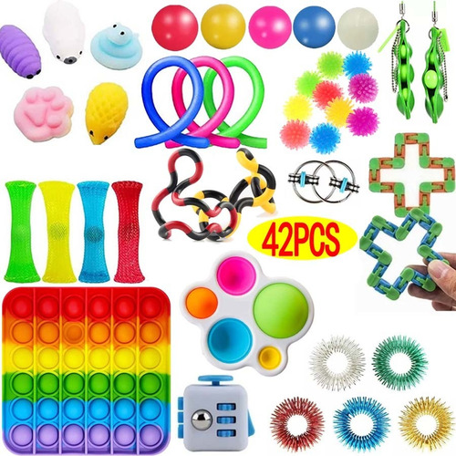 42 Piezas Fidget Toy Pop Iit Sensory Fidget Set De Juguete