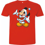 Camisetas Navideñas Mickey Mouse Vi Navidad Adultos Y Niños