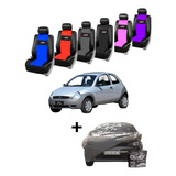 Combo Cubre Asientos + Cubre Coche Uv Ford Ka 3 P M/ Viejo