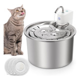 Helyhoob Fuente De Agua Para Gatos De Acero Inoxidable, Fuen