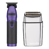 Kit Trimmer Babyliss Purple Frank + Shaver Afeitadora Fx02