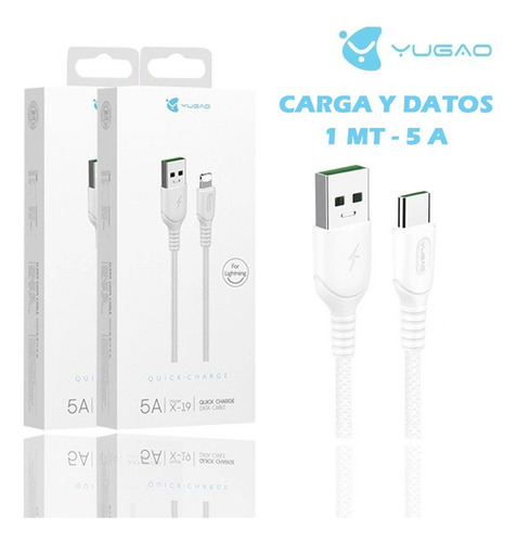 Cable Carga Rapida Para iPhone Yugao Premium