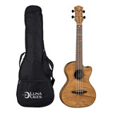 Ukulele Tenor De Marea Alta De Caoba Exótica Luna Natu...