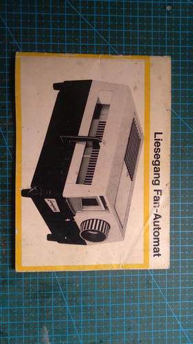 Manual Proyector Diapositivas Liesegang Fan-automat.